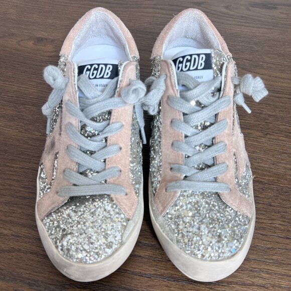 Golden Goose Super-Star Perm Sneaker - Silver Sparkle - Size 36 (Women's) - Picture 1 of 7